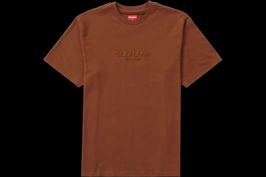 Supreme Brown Beaded Logo Tee (Small)