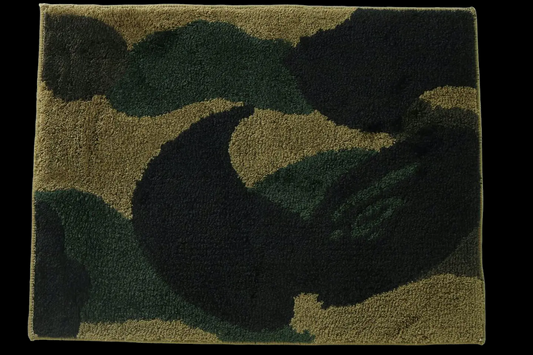 Bape Black and Green Camo Rug