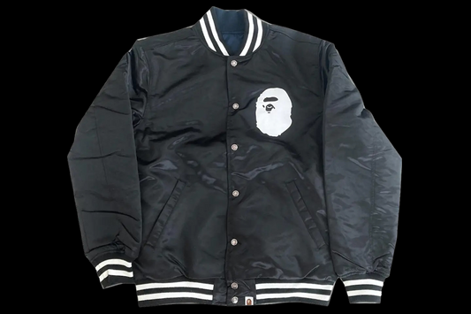 Bape Black Happy New Year Nylon Jacket (2X-Large)