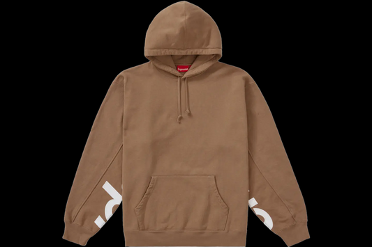 Supreme Brown Cropped Panels Hoodie (Small)