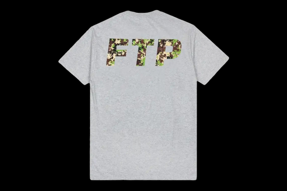 FTP Grey Digital Logo Camo Tee (Large)