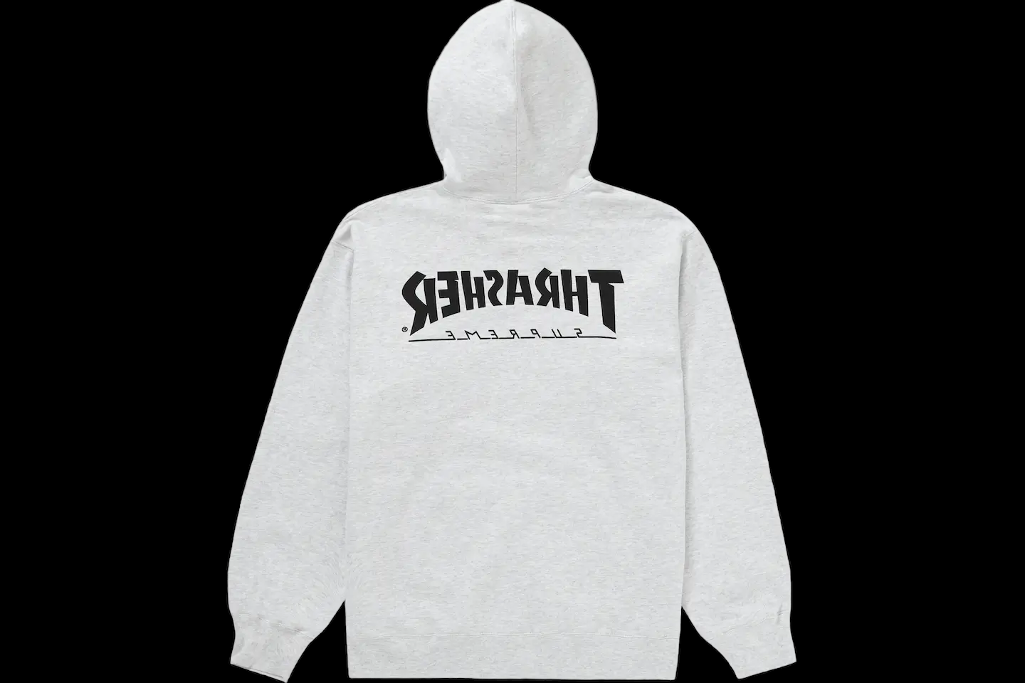 Supreme x Thrasher Grey Hooded Sweatshirt (Large)