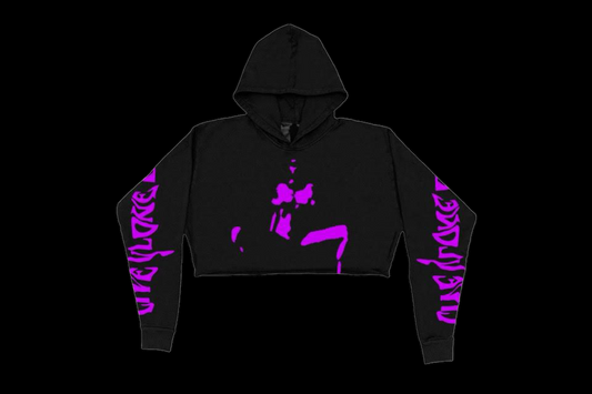 Vlone Black Cropped Mirage Hoodie (Womens Small)