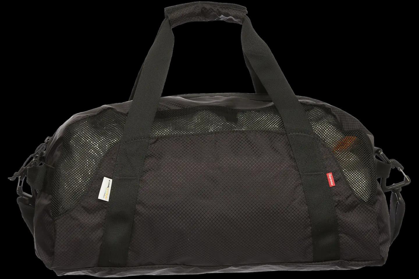 Supreme Black Partial Mesh Duffle