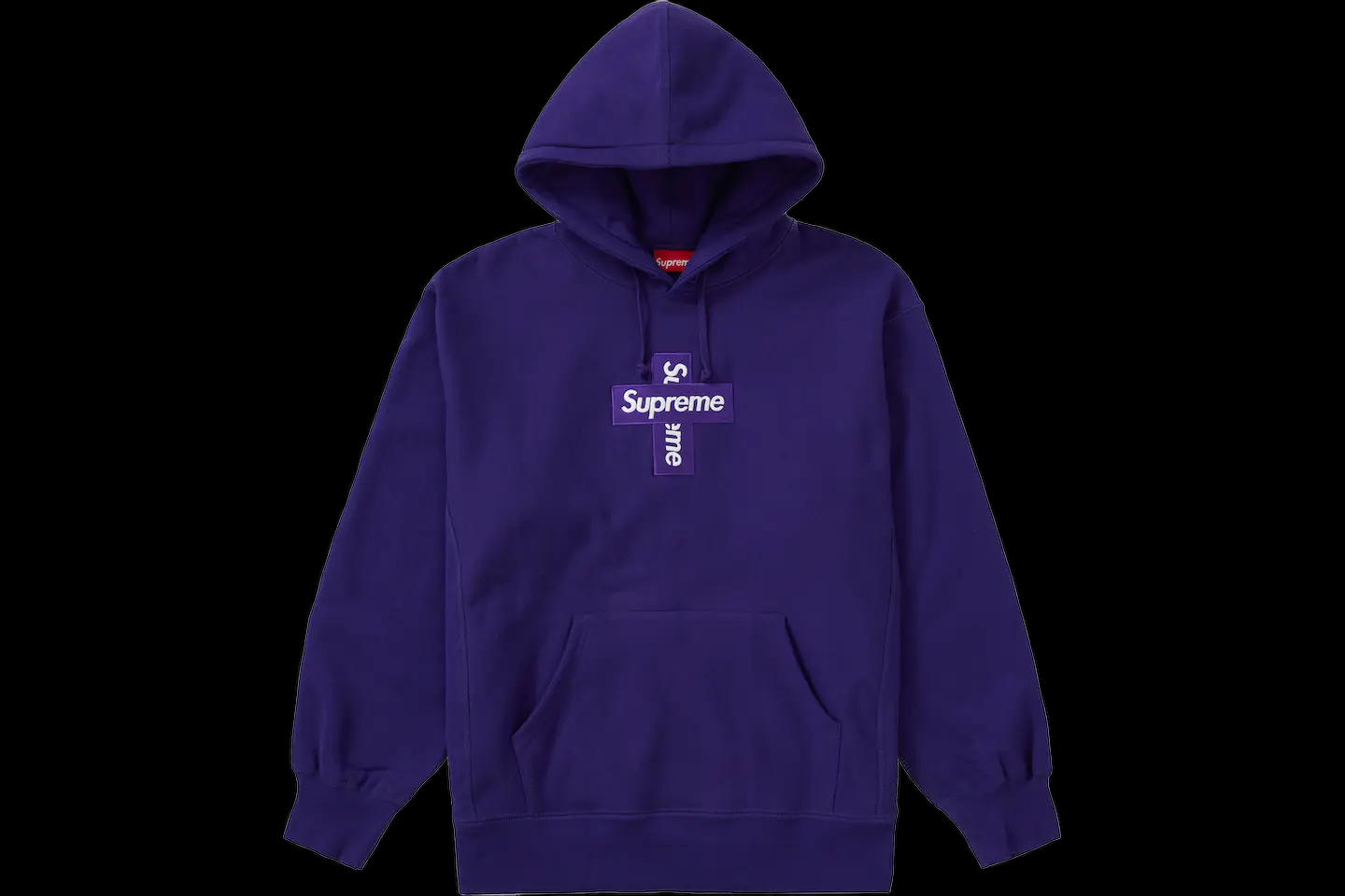 Supreme Purple Cross Box Logo Hoodie (Medium)