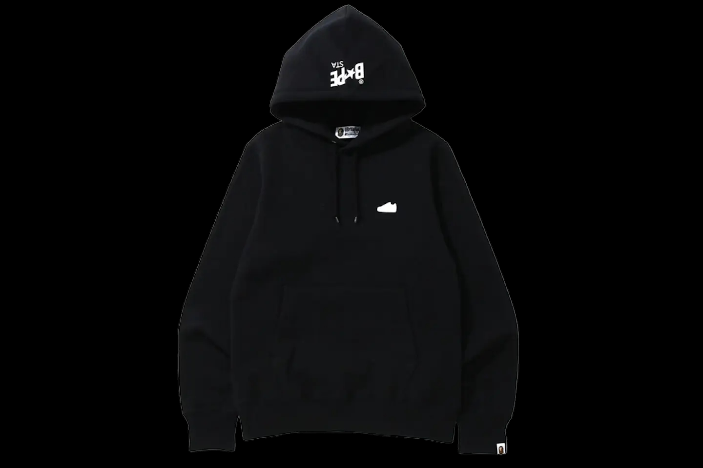 Bape Black Bapesta One Point Pull Over Hoodie (X-Large)