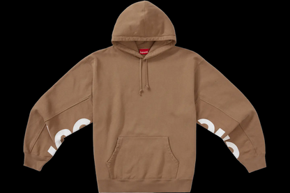 Supreme Brown Cropped Panels Hoodie (Small)