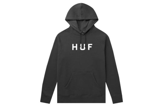 Huf Black Basic Logo Hoodie (X-Large)