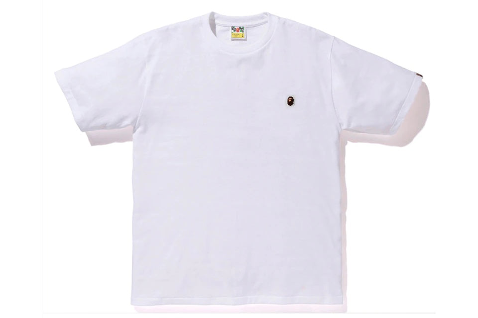 Bape White Ape Head One Point Tee (X-Large)