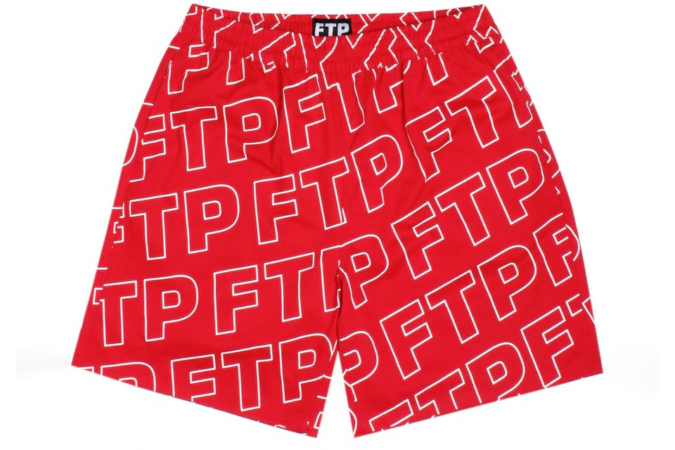 FTP Red All Over Outline Shorts (Large)