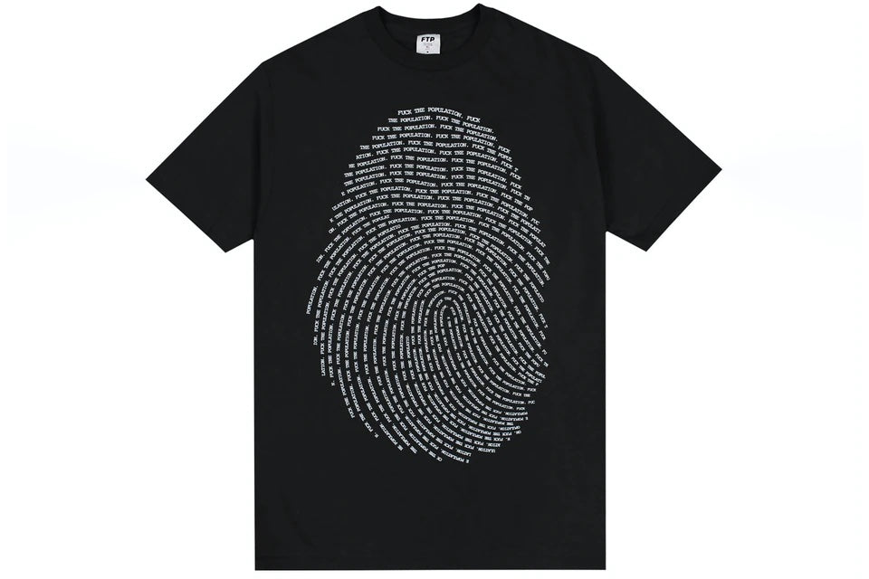 FTP Black Fingerprint Tee (Medium)