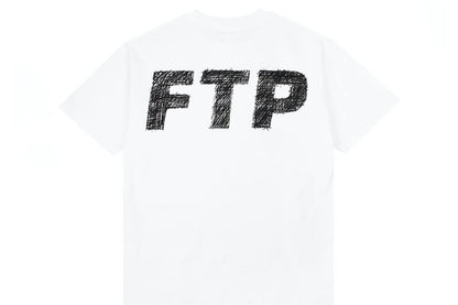 FTP White Scribble Logo Tee (Large)