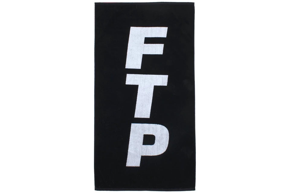 FTP Black Vertical Logo Beach Towel