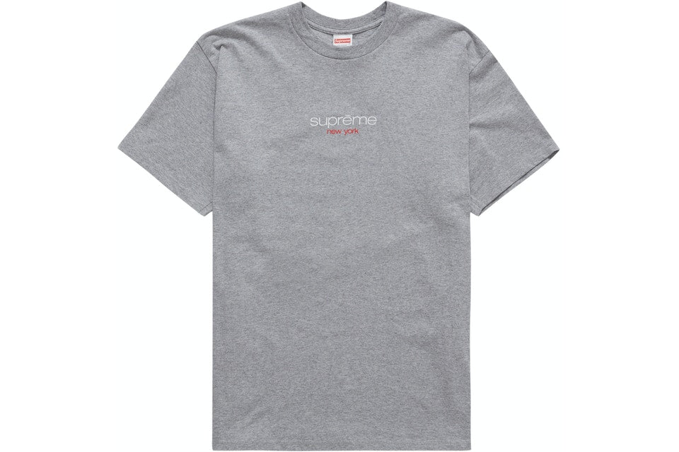 Supreme Grey Classic Logo Tee (Large)