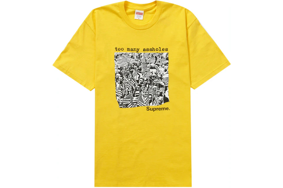 Supreme Yellow Too Many Assholes Tee (X-Large)