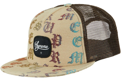 Supreme Tan Gradient Jacquard Denim Mesh Hat