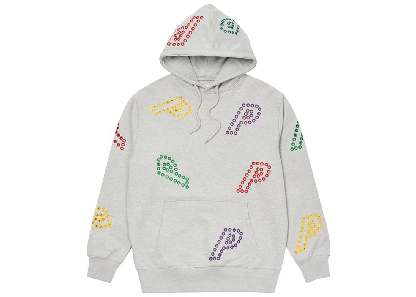 Palace Grey Eyelet P Hoodie (Small)