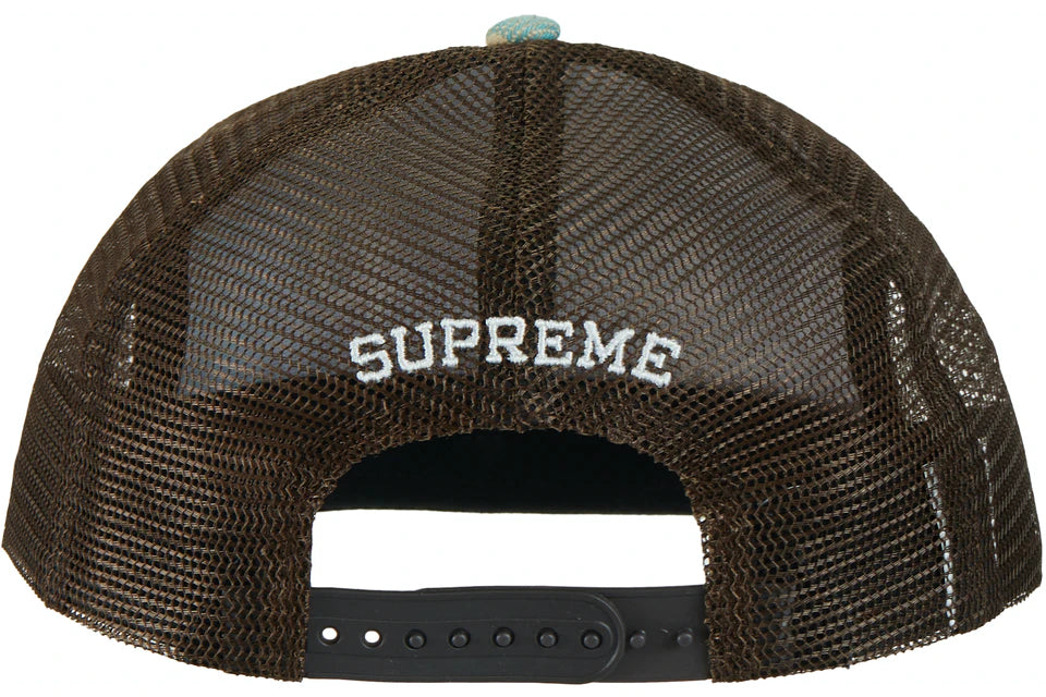 Supreme Tan Gradient Jacquard Denim Mesh Hat