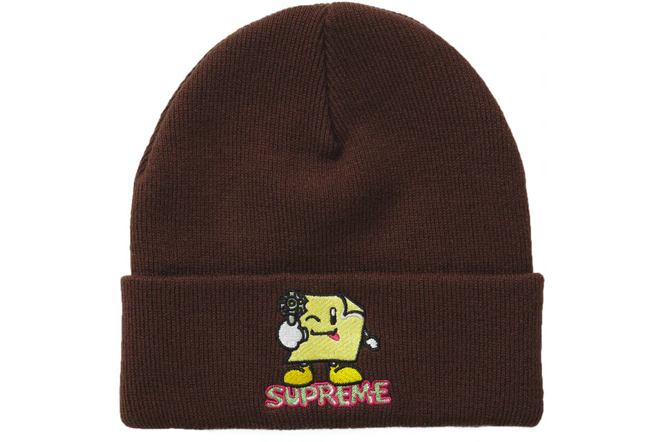 Supreme Brown Sticky Note Beanie