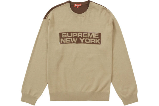 Supreme Brown Two Tone Sweater (Large)