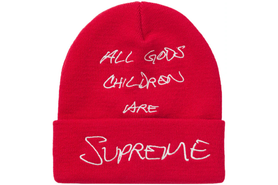 Supreme Red All God’s Children Beanie