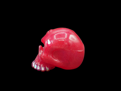 Carsten Devil Skull - Red Crushed Opal + Opal Horns